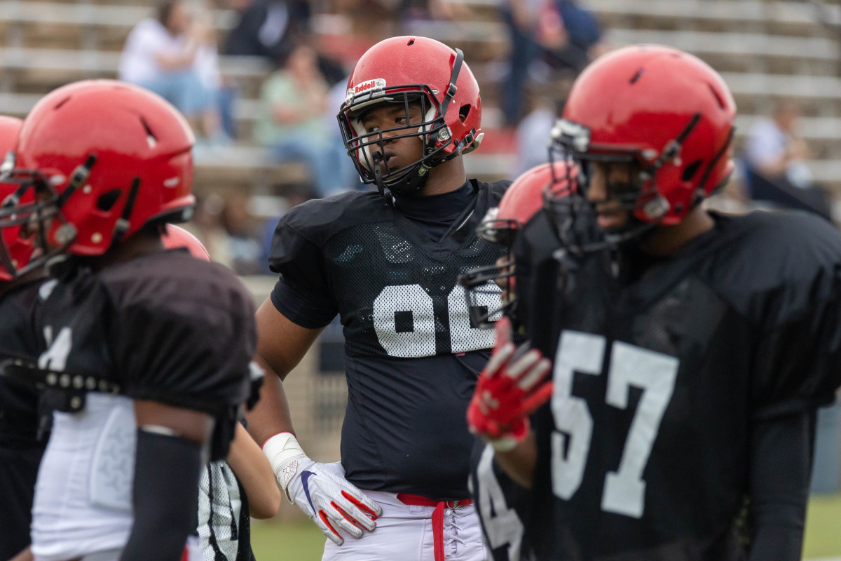 Auburn football commit Malik Autry during Opelika's 2023 spring game.