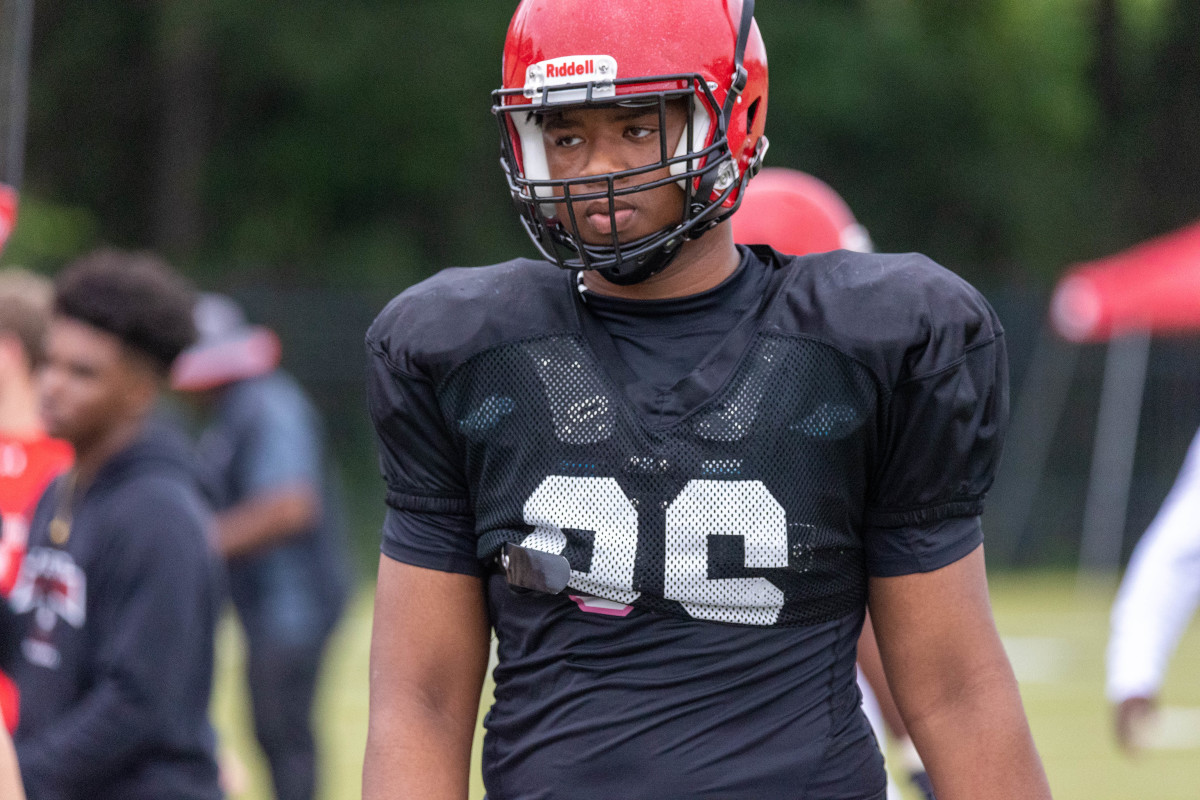 Auburn football commit Malik Autry during Opelika's 2023 spring game.