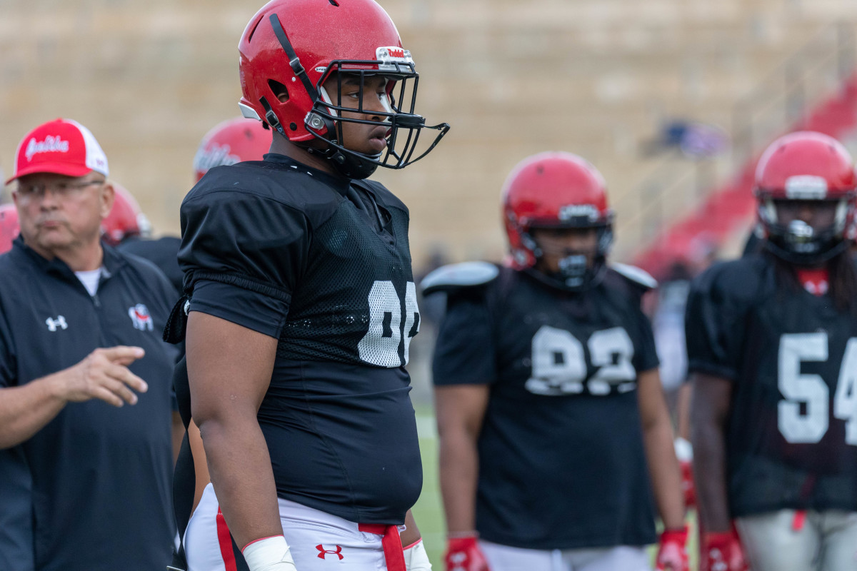 Auburn football commit Malik Autry during Opelika's 2023 spring game.