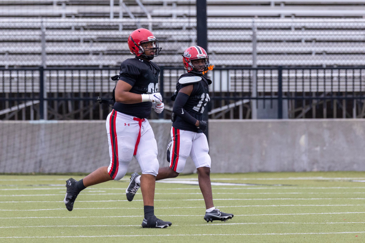 Auburn football commit Malik Autry during Opelika's 2023 spring game.