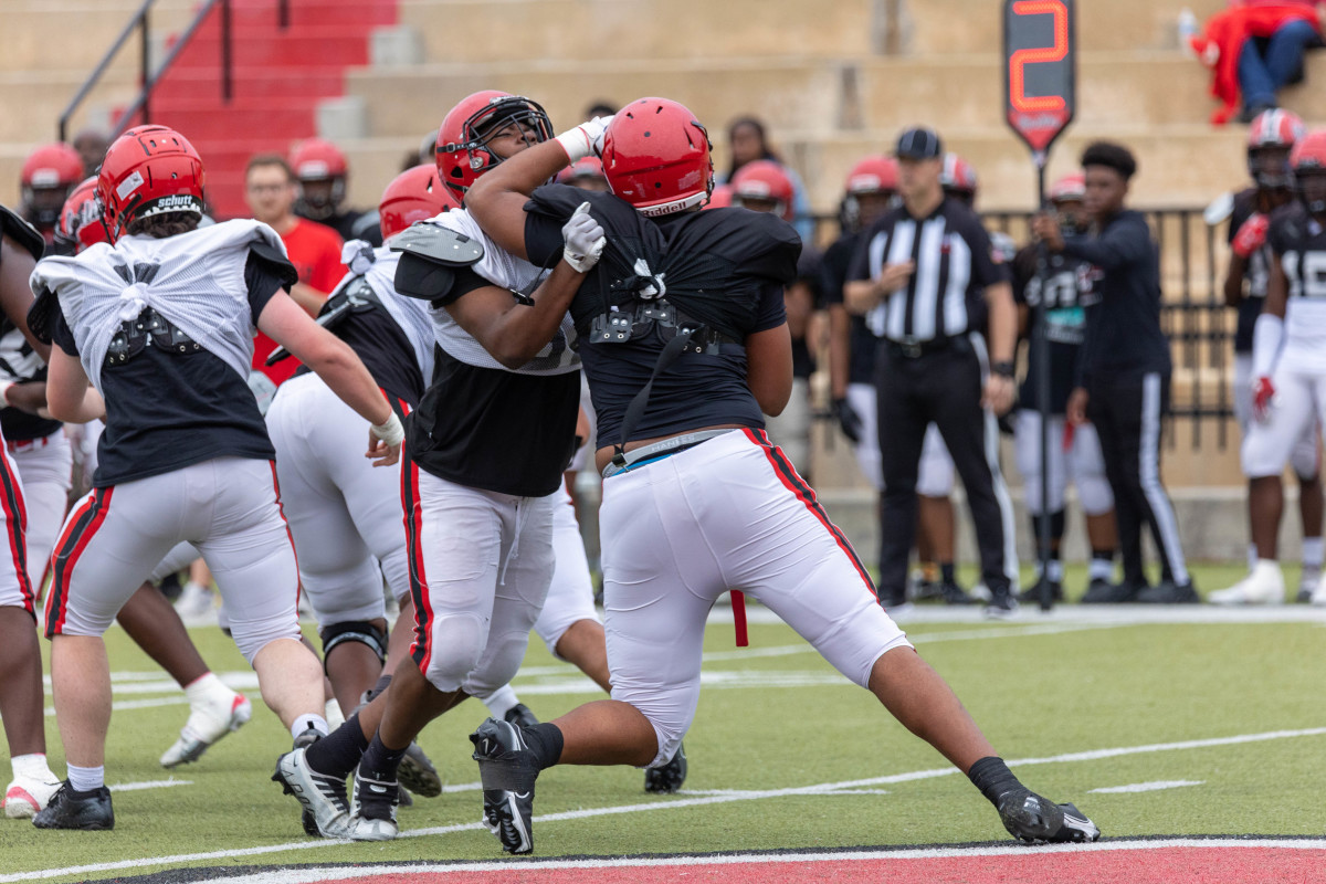 Auburn football commit Malik Autry during Opelika's 2023 spring game.