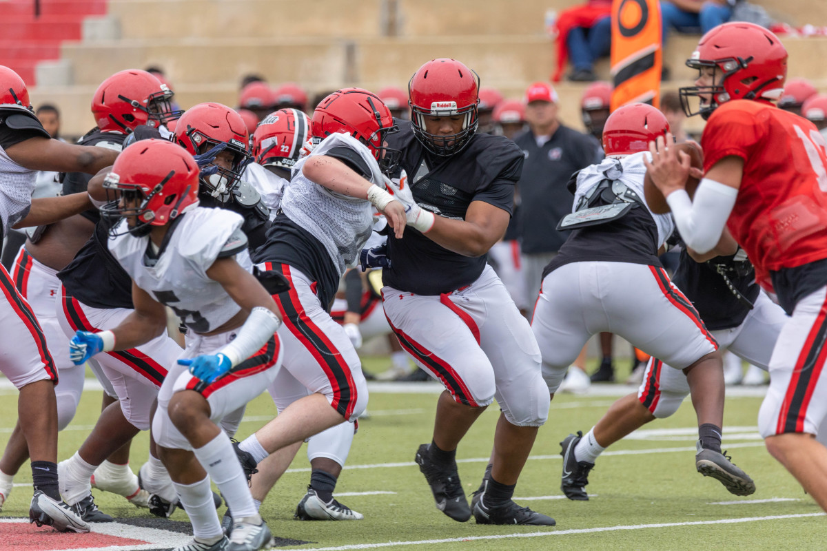 Auburn football commit Malik Autry during Opelika's 2023 spring game.