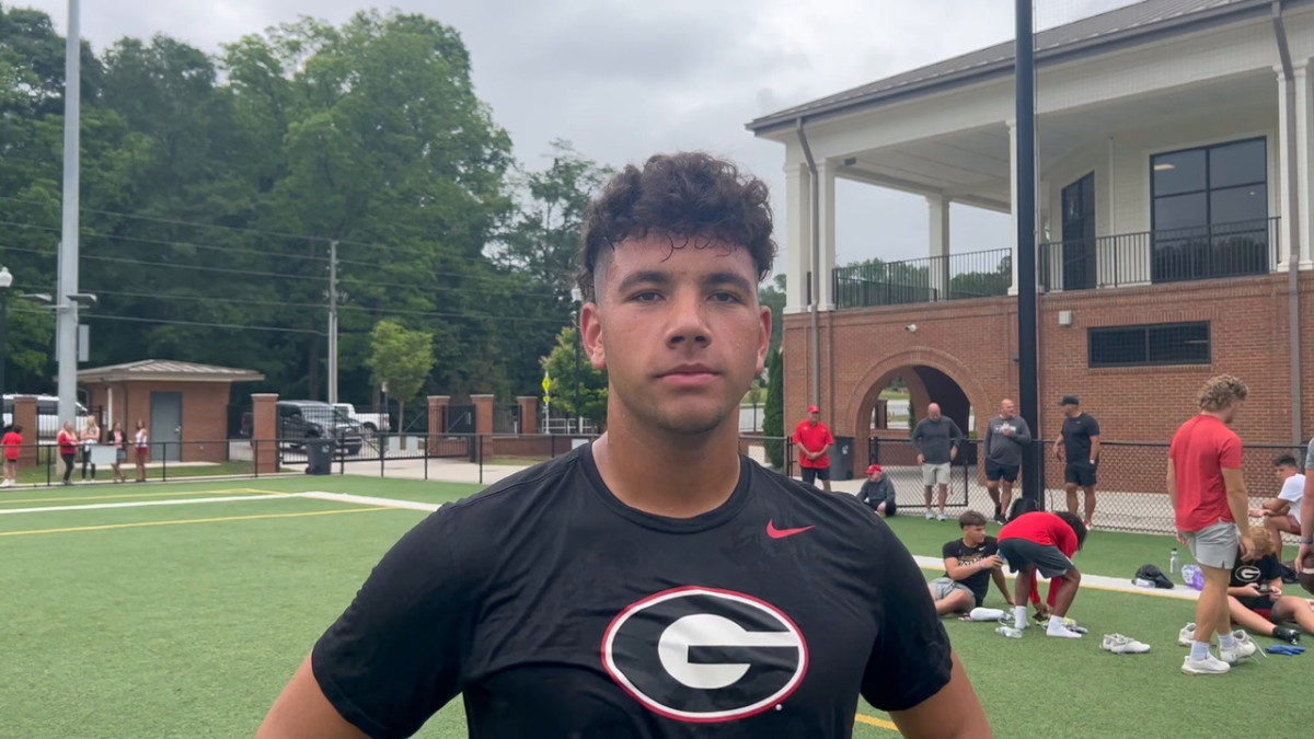 Dylan Raiola during his official visit to the University of Georgia