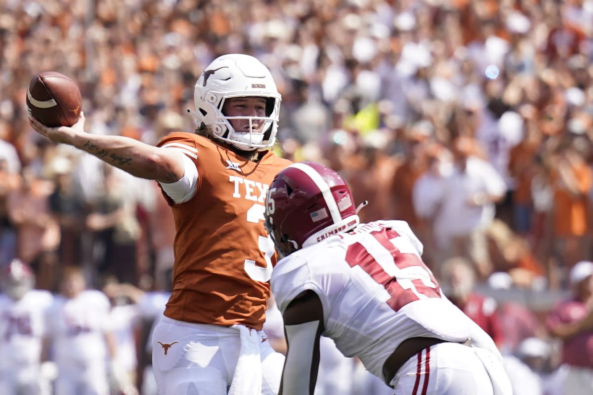 Texas QB Quinn Ewers heads to Cowboys division rival in ESPN mock draft