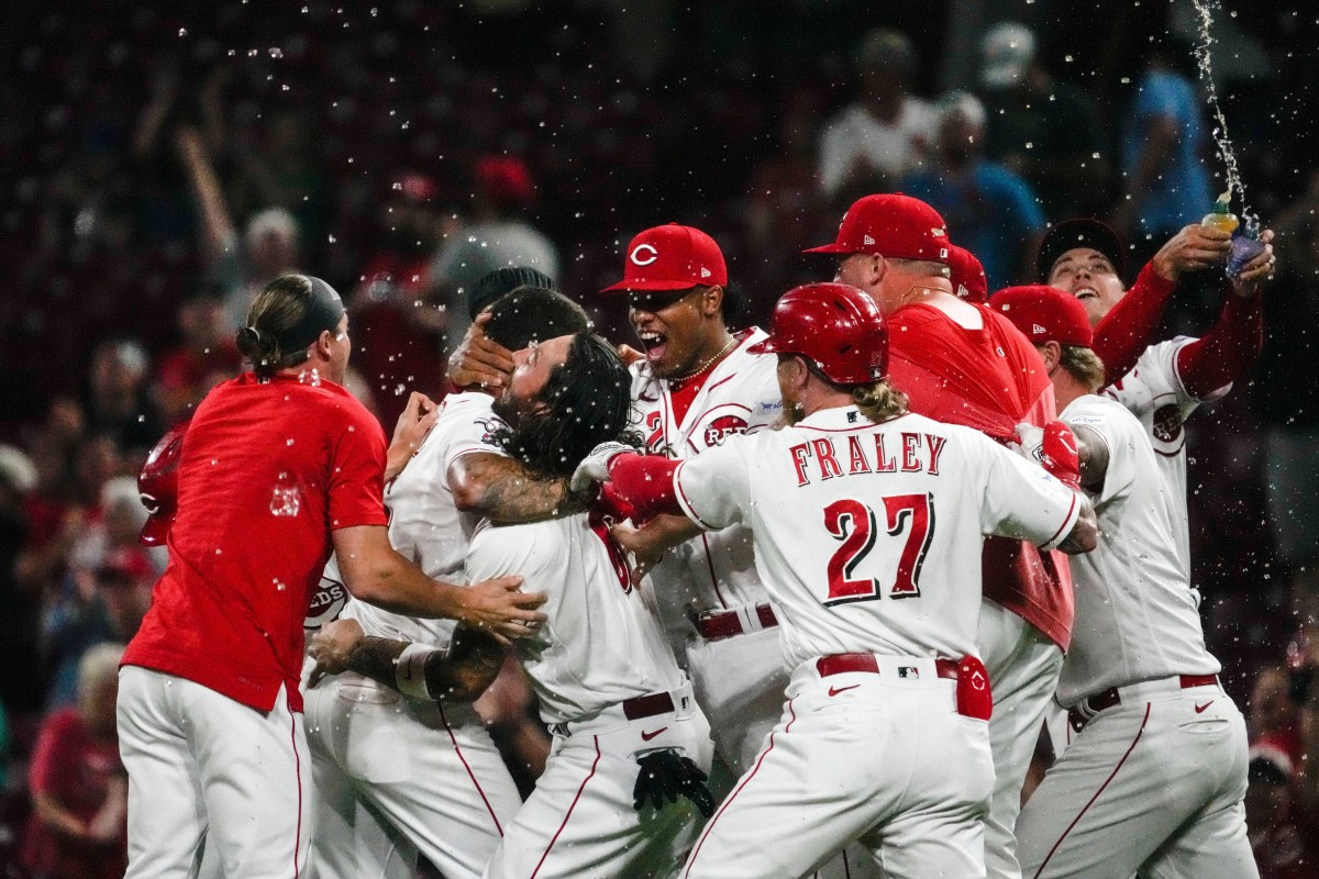 Cincinnati Reds Celebrate a Victory Against the Seattle Mariners [PHOTOS], Cincinnati