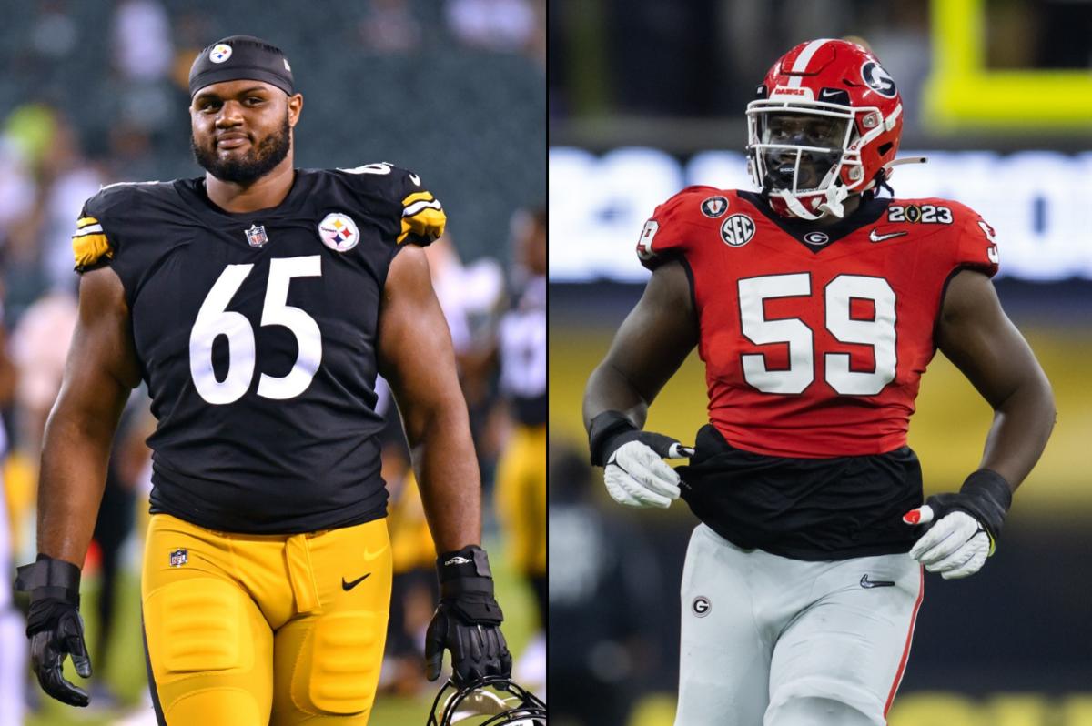 Steelers first-round LT Broderick Jones happy to 'sit back' behind Dan  Moore Jr.: 'I like to feel things out'