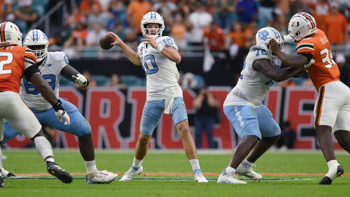 Drake Maye tallied over 5,000 total yards for North Carolina in 2022. (GoHeels.com)