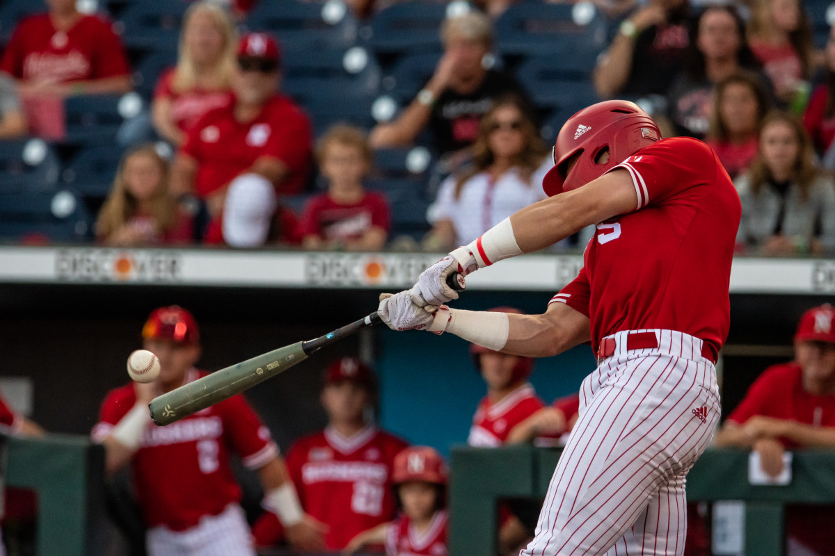 01-Josh Caron Nebraska Baseball vs Michigan State B1G Tourn