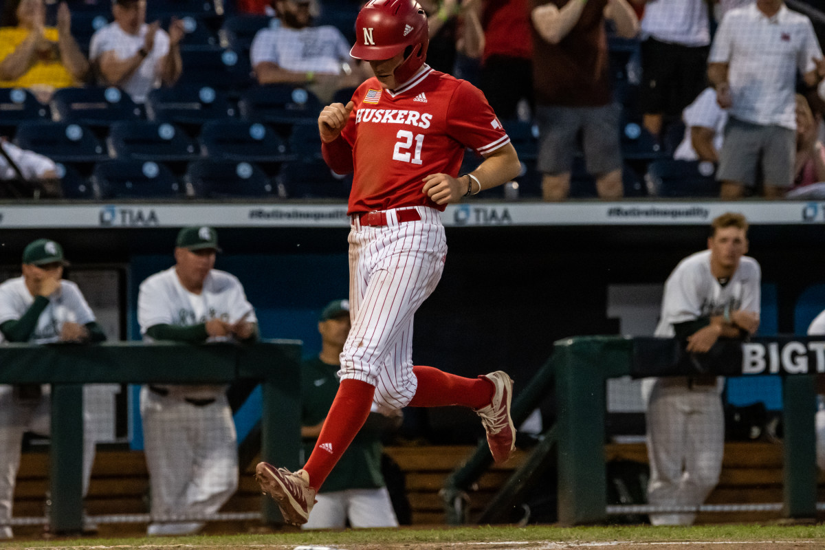 22-Luke Sartori Nebraska Baseball vs Michigan State B1G Tourn