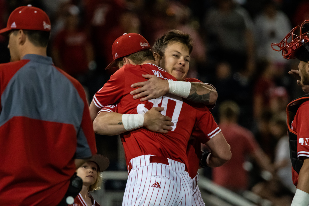 29-Will Walsh, Charlie Fischer Nebraska Baseball vs Michigan State B1G Tourn