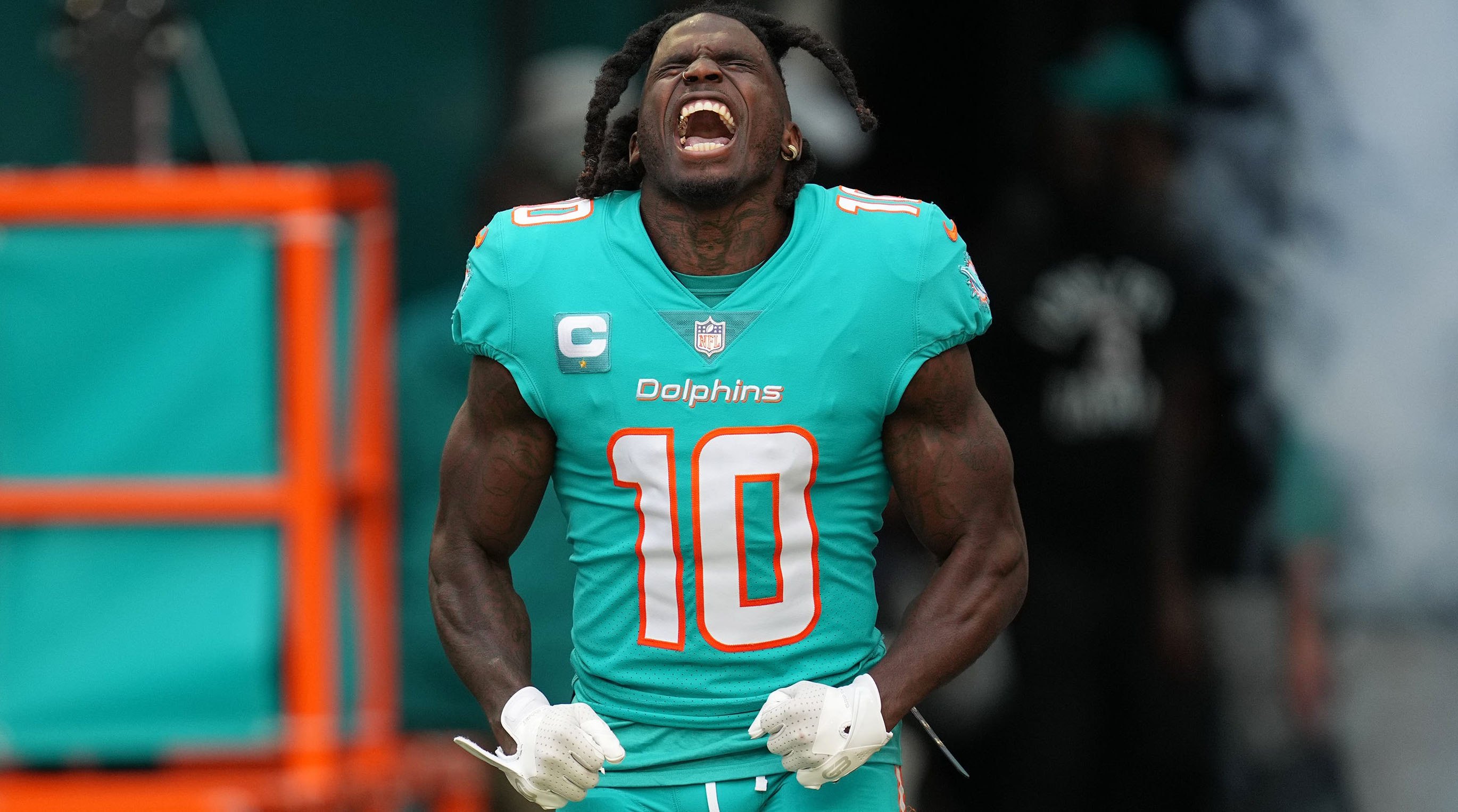 Tyreek Hill Miami Dolphins Youth Mainliner Player Name & Number