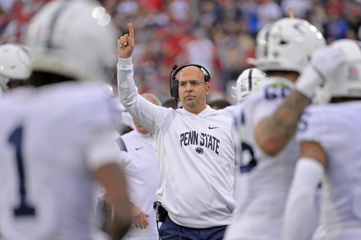 Penn State coach James Franklin guides the Nittany Lions in the 2023 Rose Bowl.