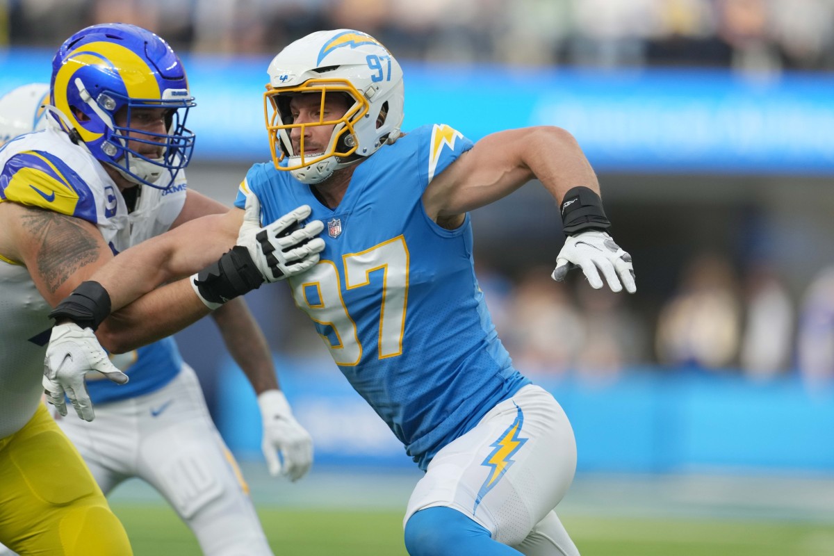 Los Angeles Chargers defensive end Joey Bosa (97) rushes the