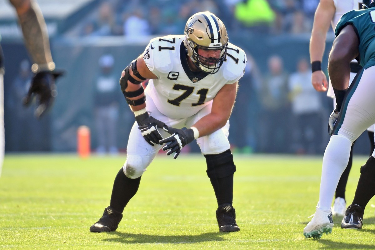 New Orleans Saints offensive tackle Ryan Ramczyk (71) against the Philadelphia Eagles. Mandatory Credit: Eric Hartline-USA TODAY Sports