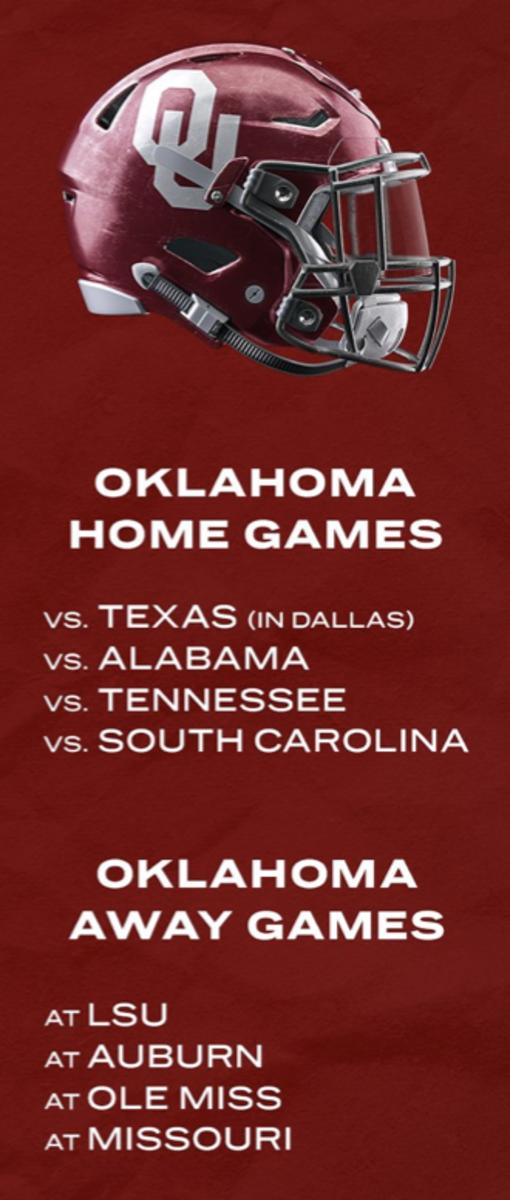 SEC Schedule Reveal: Oklahoma's 2024 League Opponents Look Daunting