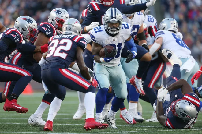 Take a look at Ezekiel Elliott in a Patriots uniform