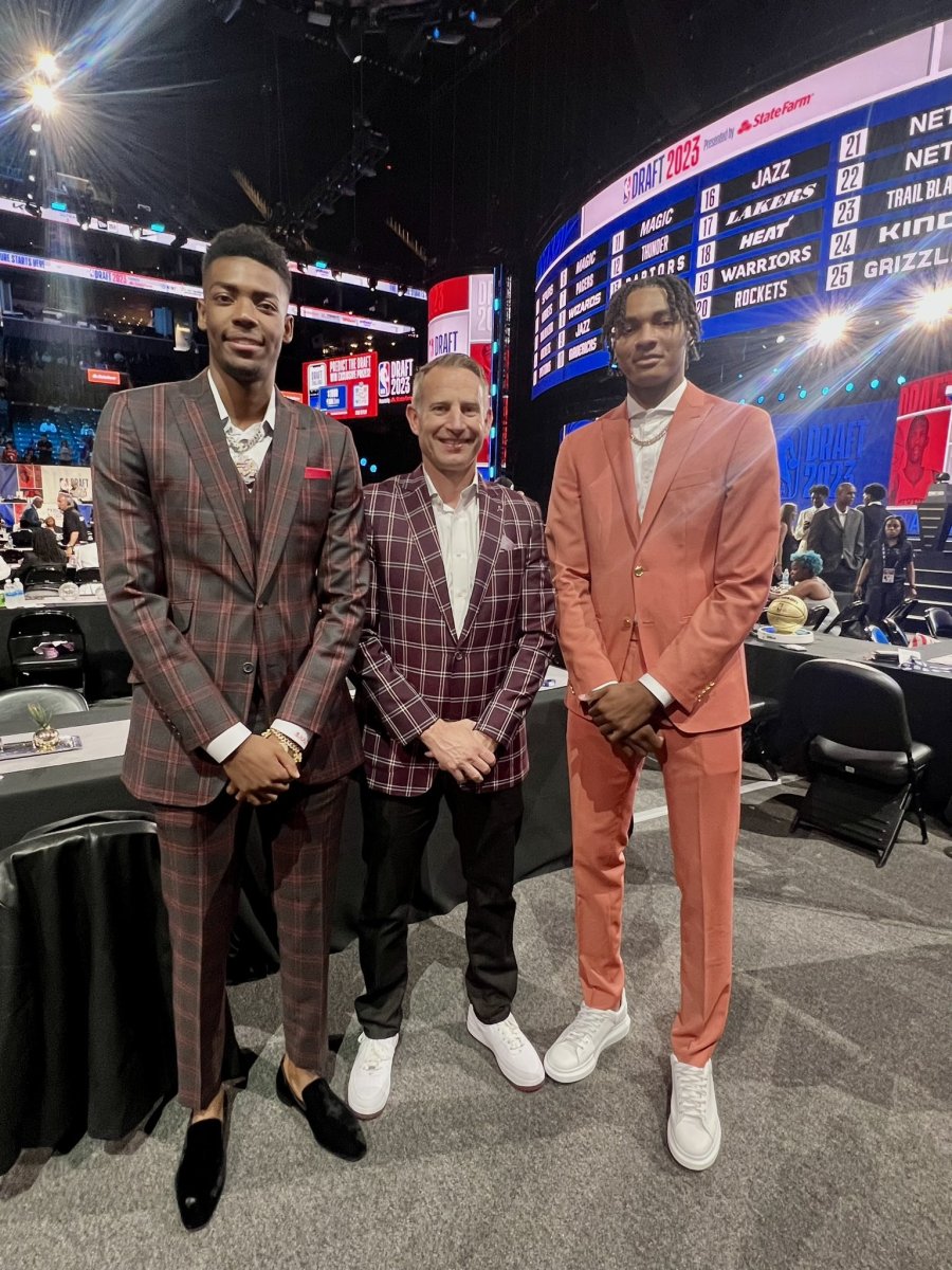 Brandon Miller, Nate Oats and Noah Clowney at 2023 NBA Draft