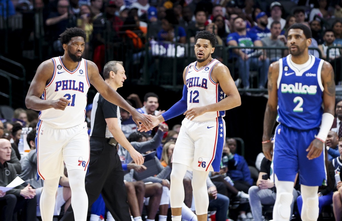 76ers center Joel Embiid and forward Tobias Harris