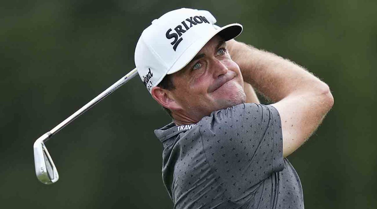 Keegan Bradley is pictured in the final round of the Travelers Championship.