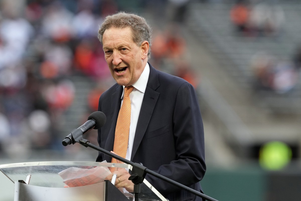 Larry Baer. Photo by Darren Yamashita, USA TODAY Sports