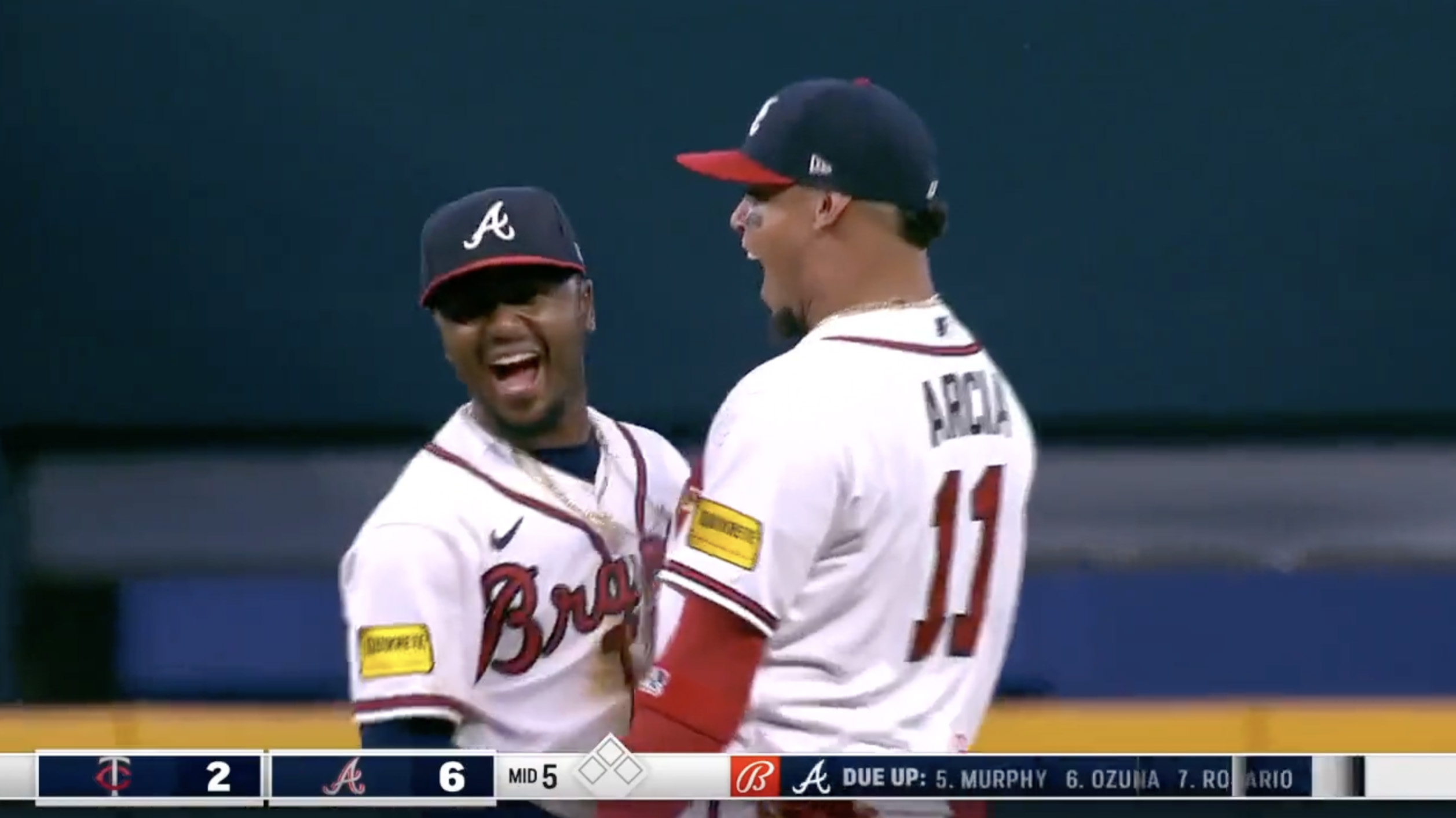 Ozzie Albies, Orlando Arcia highlight: Braves infield duo teams up for  incredible putout - DraftKings Network