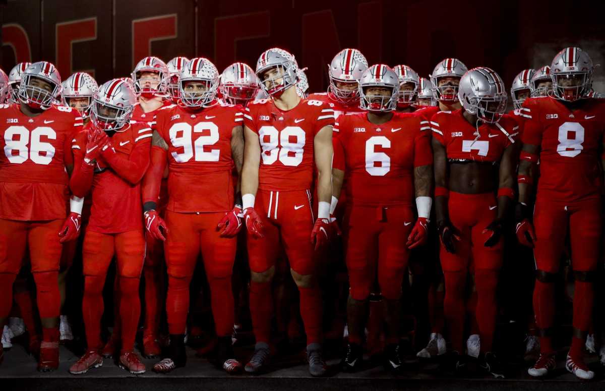 Ohio State will be debuting new red pants for a “scarlet out” on