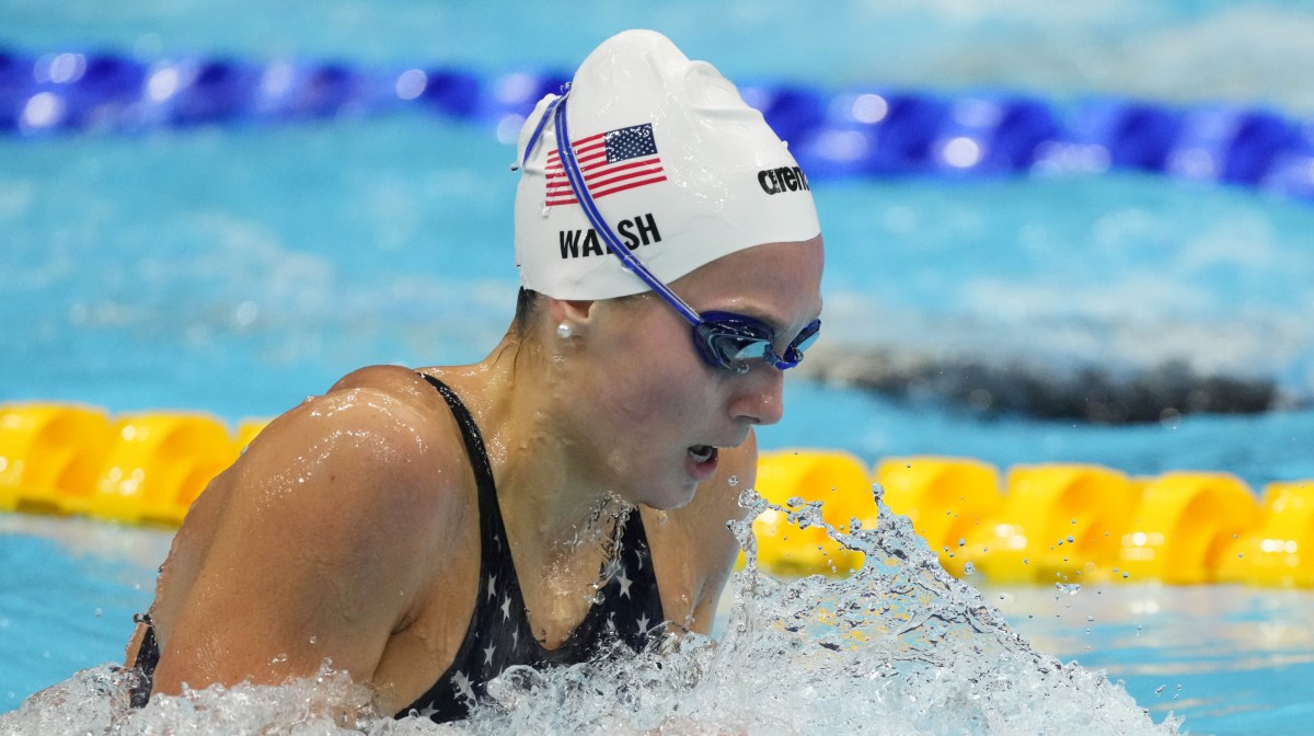 Tokyo, Japan; Alex Walsh (USA) in the women's 200m individual medley heats during the Tokyo 2020 Olympic Summer Games at Tokyo Aquatics Centre.