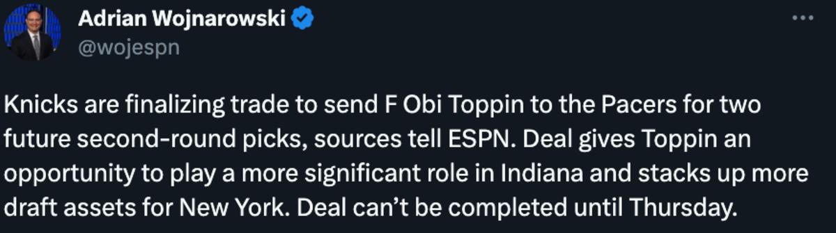 Obi Toppin - Indiana Pacers Power Forward - ESPN