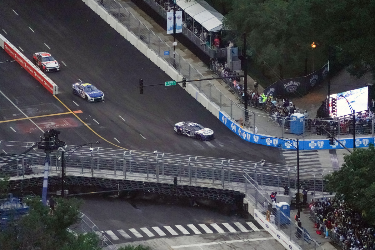 The streets of Chicago serve as the course for NASCAR.