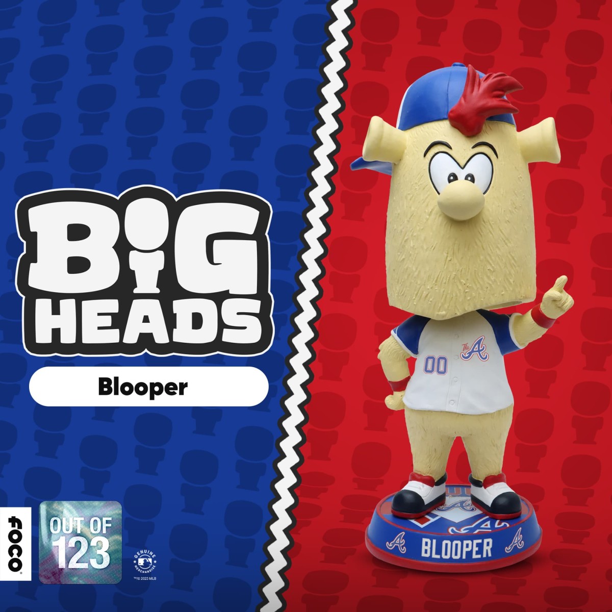 BLOOPER Atlanta Braves Mascot MLB Bobblehead 2023 City Connect Jersey  Edition