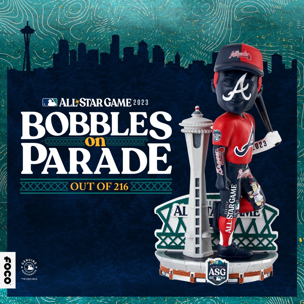 Atlanta Braves All-Star Bobbles On Parade Bobblehead