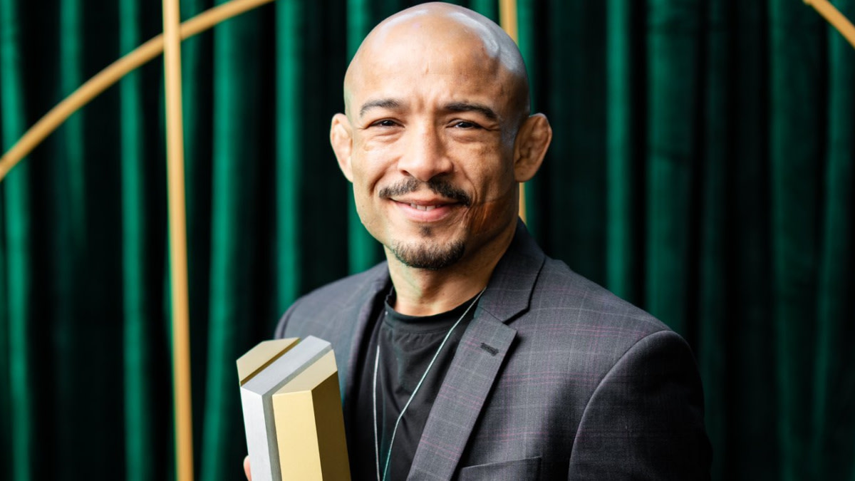 José Aldo at the UFC Hall of Fame ceremony.