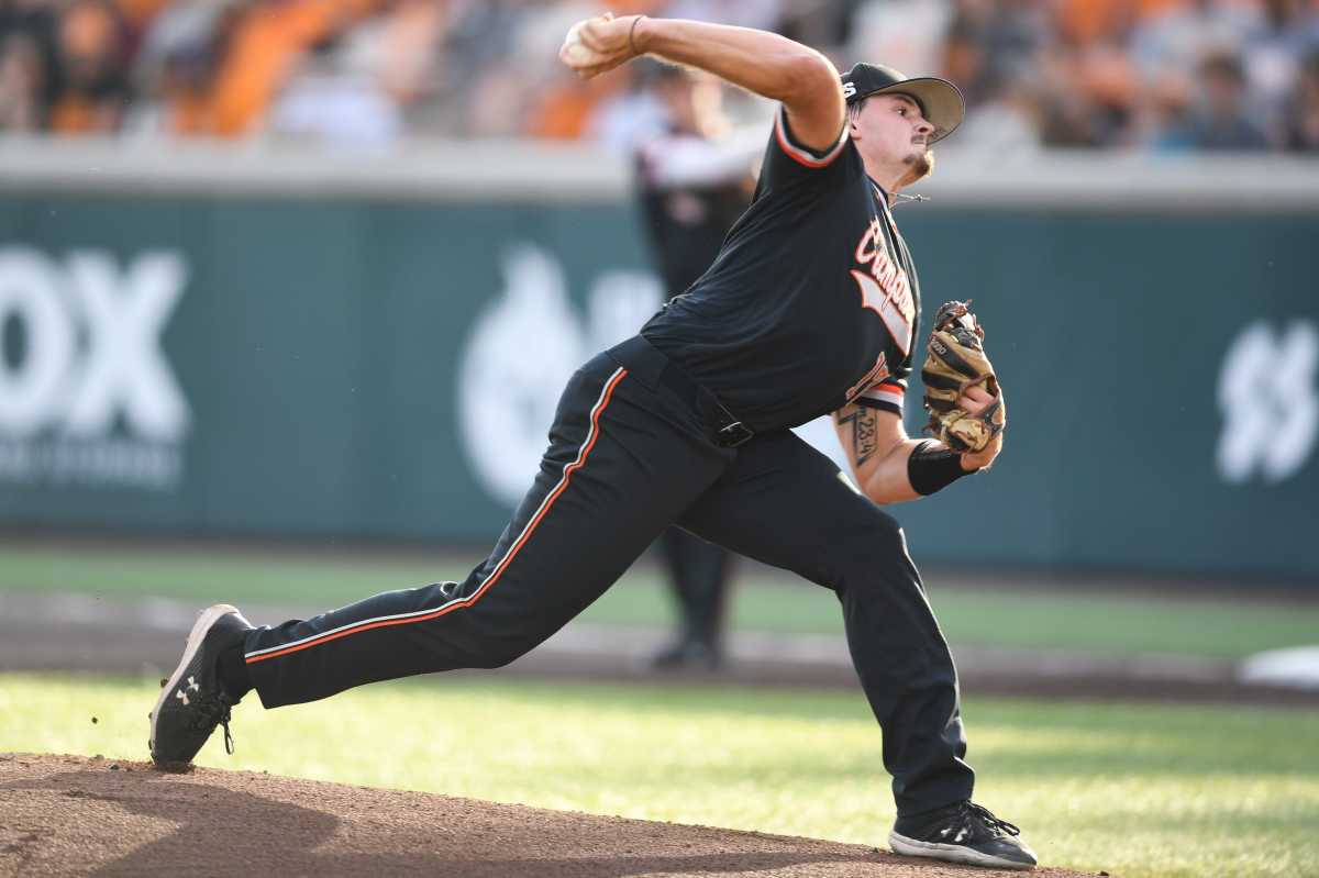 Campbell pitcher Cade Kuehler pitches during the NCAA Baseball Tournament Knoxville Regional between the Tennessee Volunteers and Campbell Fighting Camels held at Lindsey Nelson Stadium on Saturday, June 4, 2022. Utvcampbell0604 0183