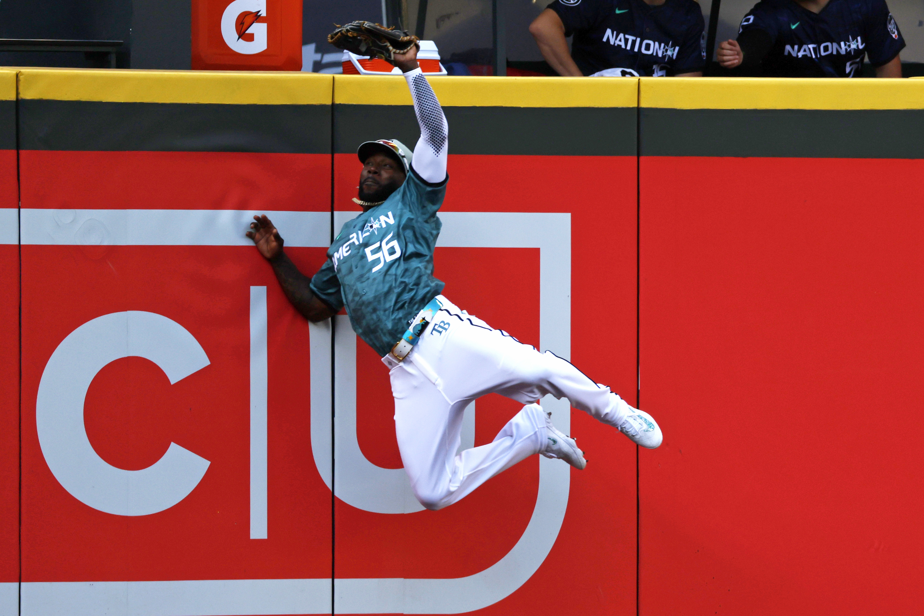 Randy Arozarena, Adolis Garcia make highlight reel catches in first inning  of MLB All-Star Game