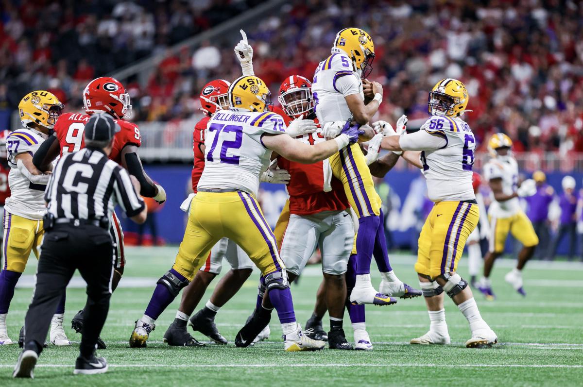 Georgia defensive lineman Jalen Carter (88) during the 2022 SEC Championship Game at Mercedes-Benz Stadium in Atlanta, Ga., on Saturday, Dec. 3, 2022. (Photo by Tony Walsh)