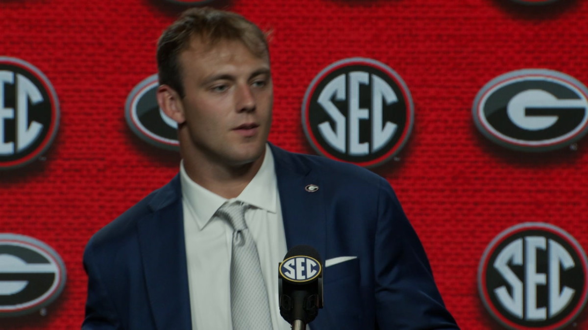 UGA tight end Brock Bowers from SEC Media Days 