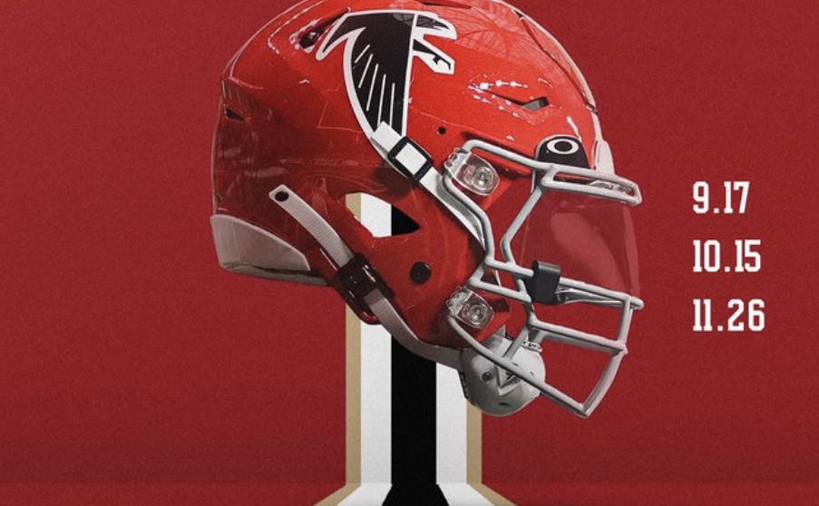 Red helmet returns for week 6  Falcons re-introduce iconic