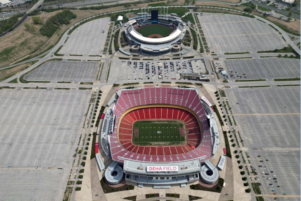 Aerial View Of The Geha Field At Arrowhead Stadium And