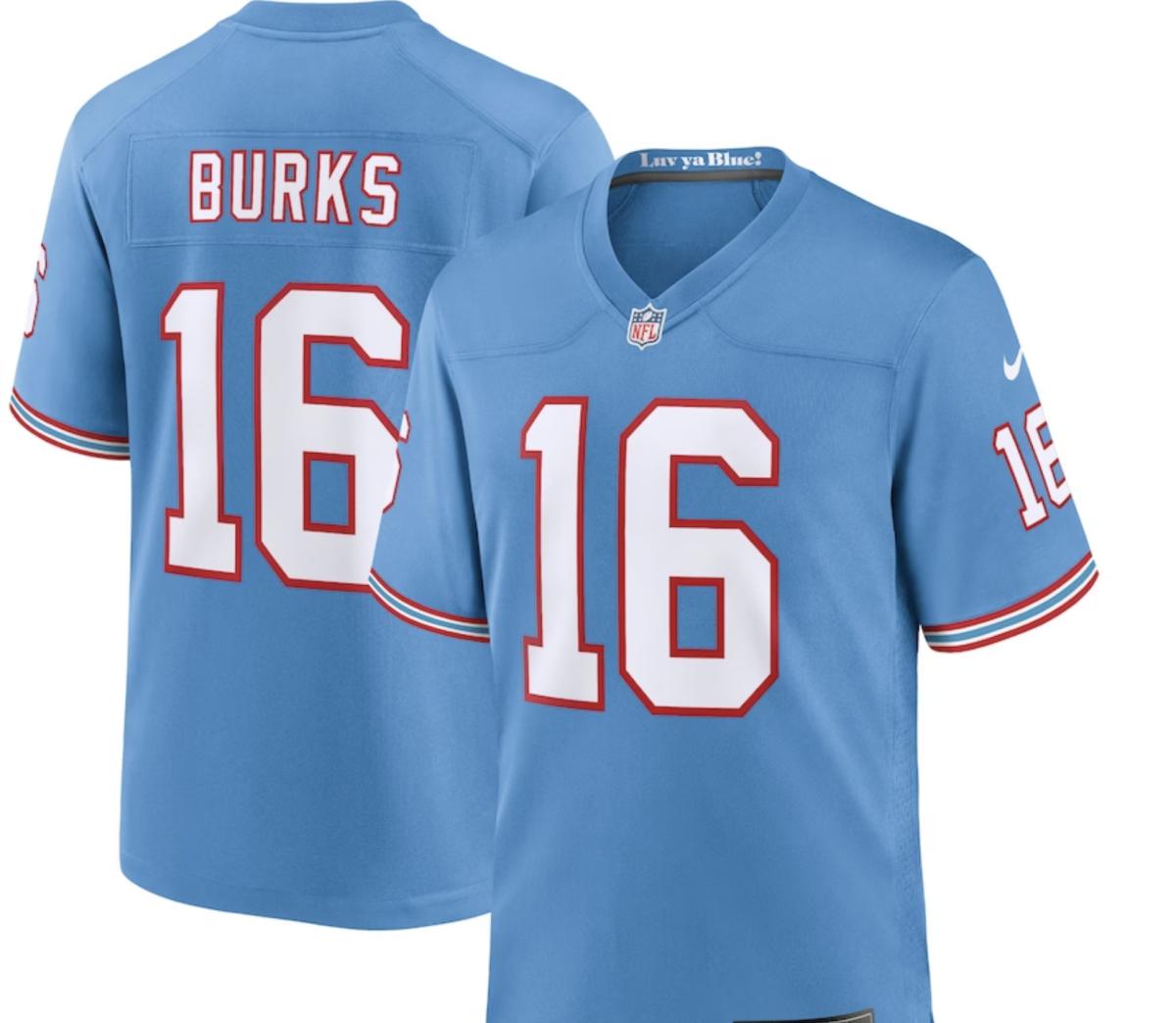 Tennessee Oilers Home Uniform  Tennessee oilers, Tennessee titans