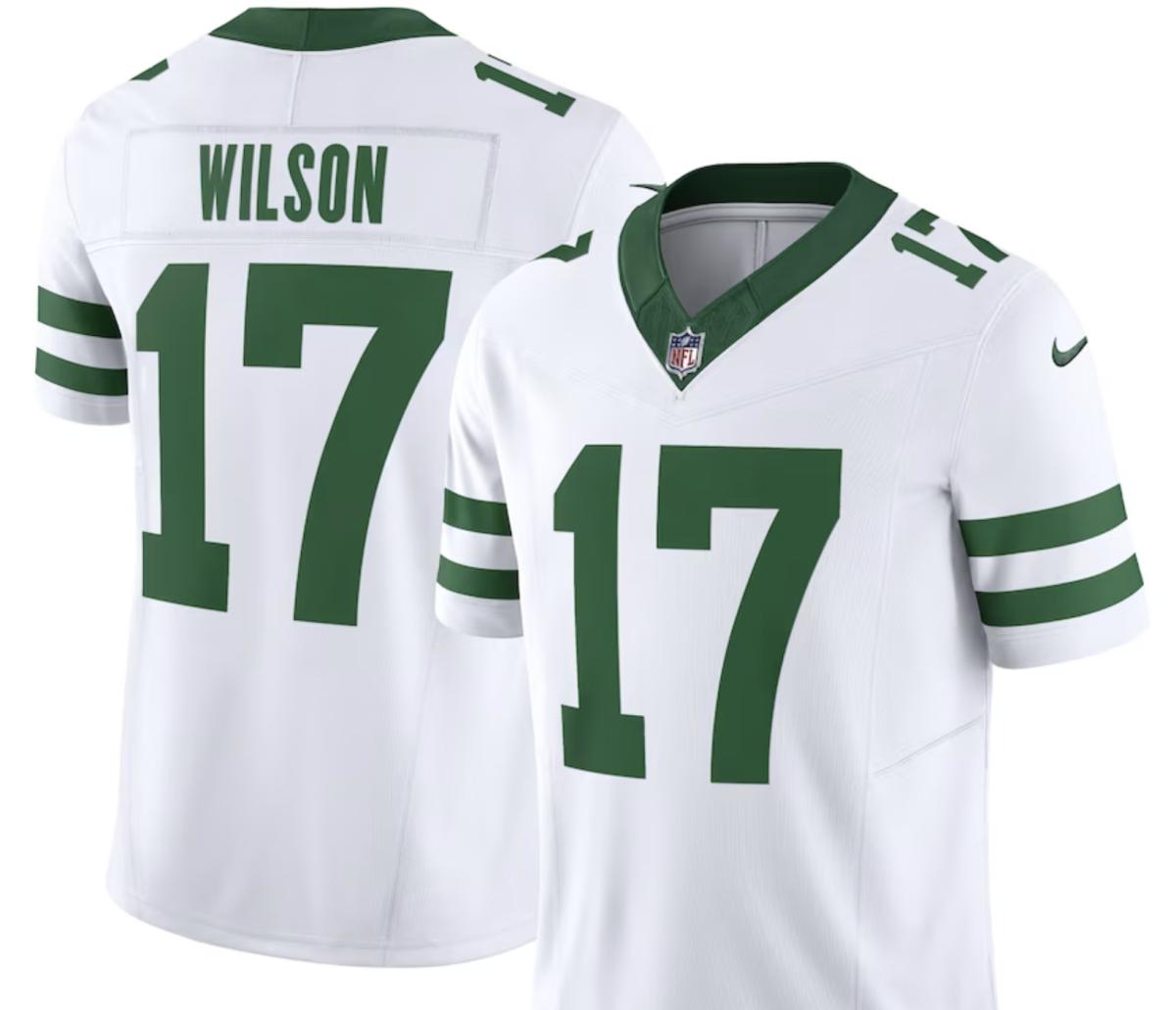 Garrett Wilson New York Jets Nike Legacy Vapor F.U.S.E. Limited Jersey - White