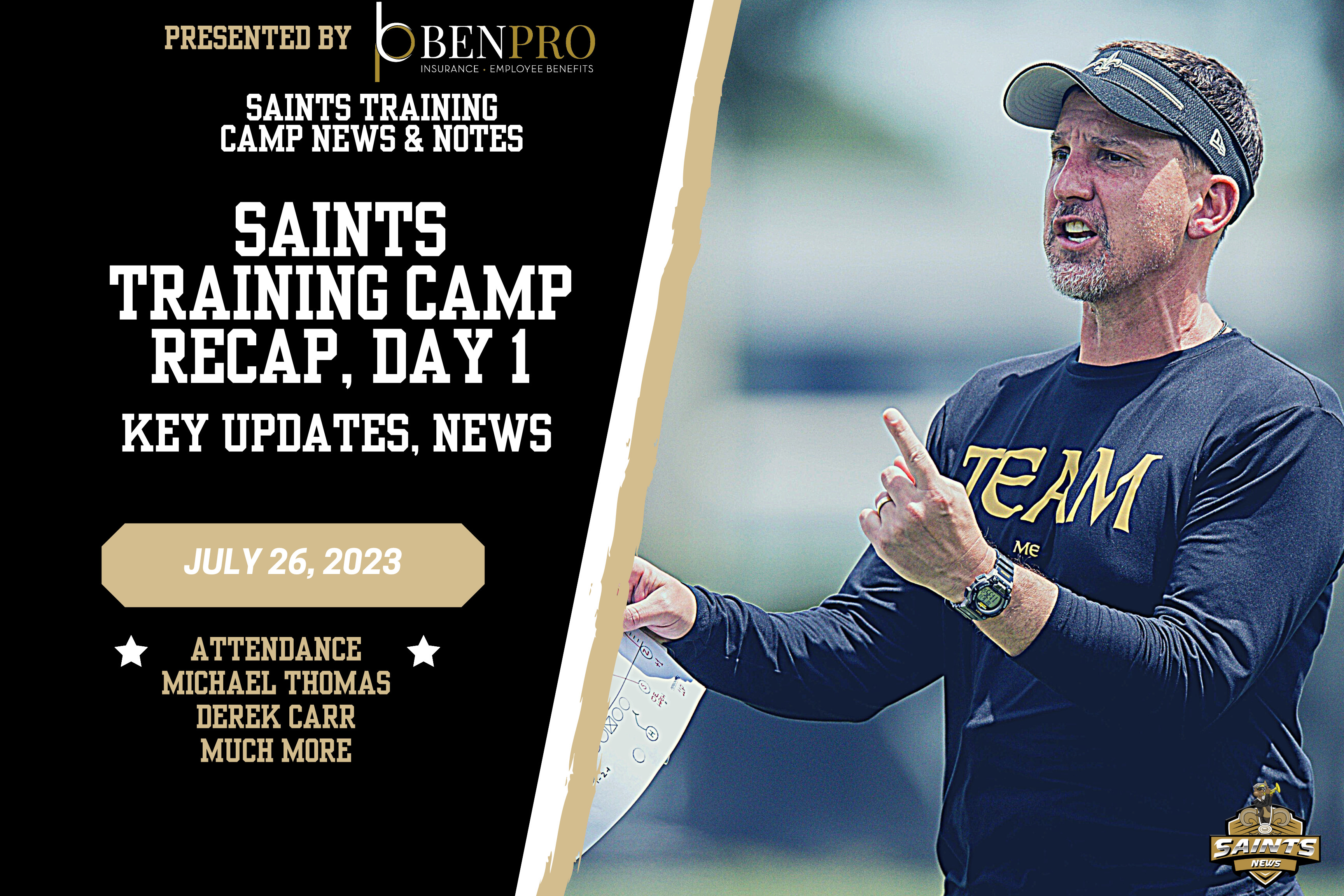 Saints announce schedule for 2023 Training Camp presented by