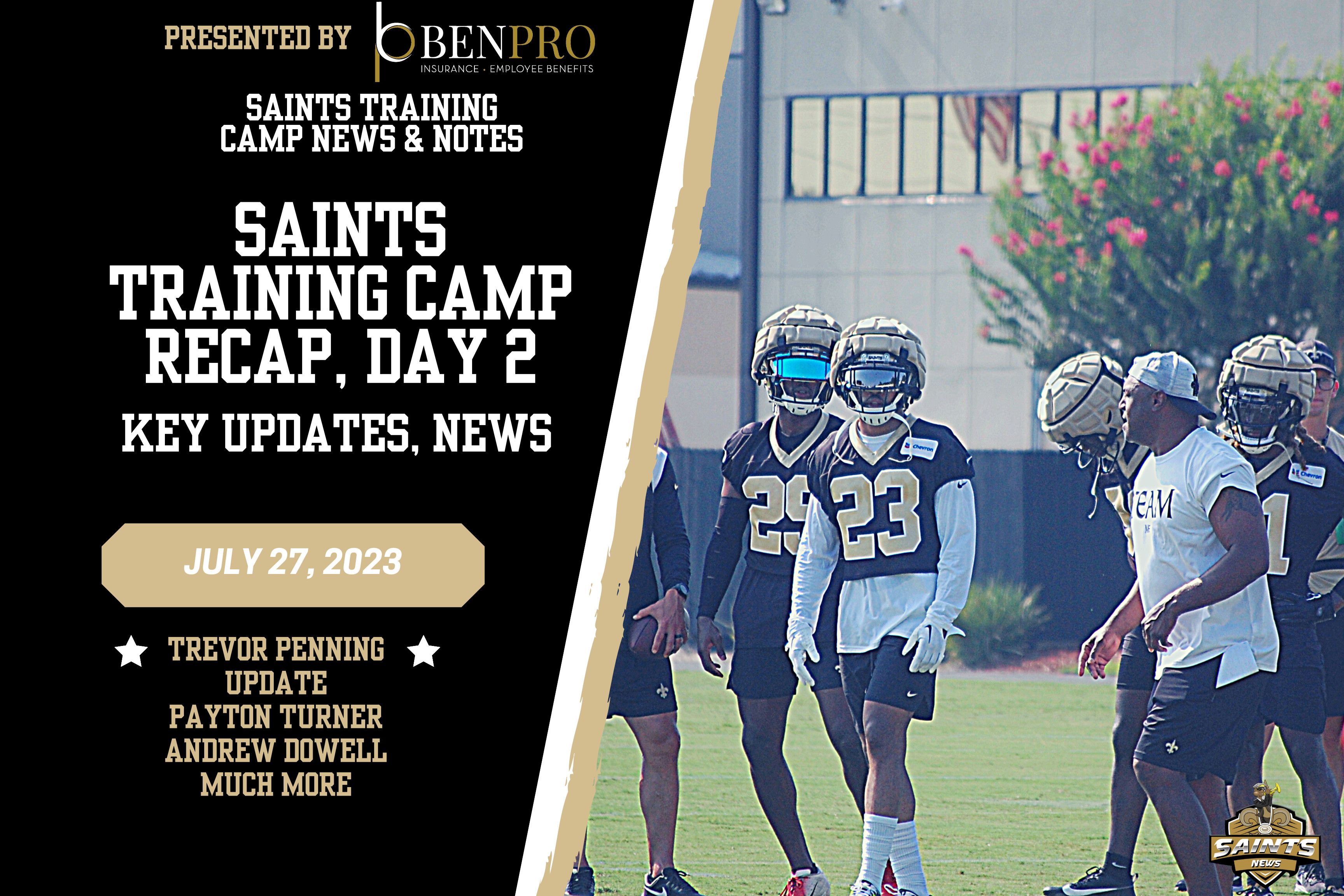 6 observations from Day 2 of New Orleans Saints training camp practice