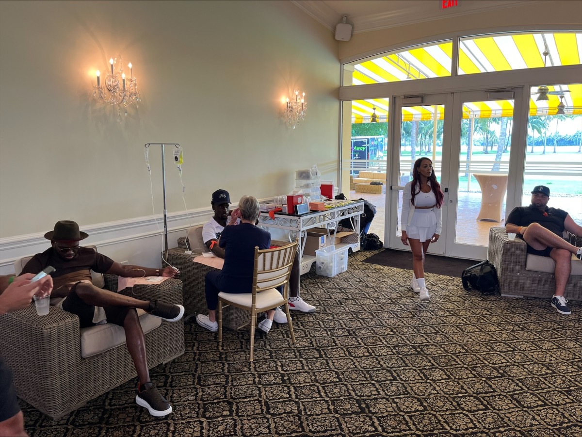 Everest Wellness and Gaby Barbosa provide IV treatments to athletes and golf participants after the tournament.