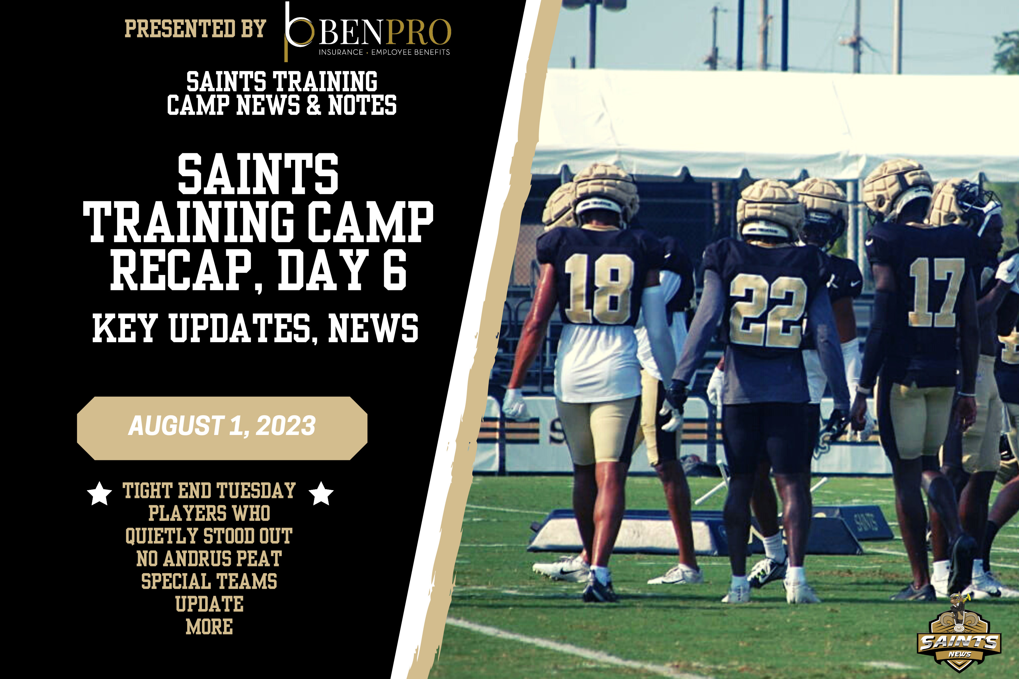 3 Players to Watch at Saints Camp Day 6 - Sports Illustrated New Orleans  Saints News, Analysis and More