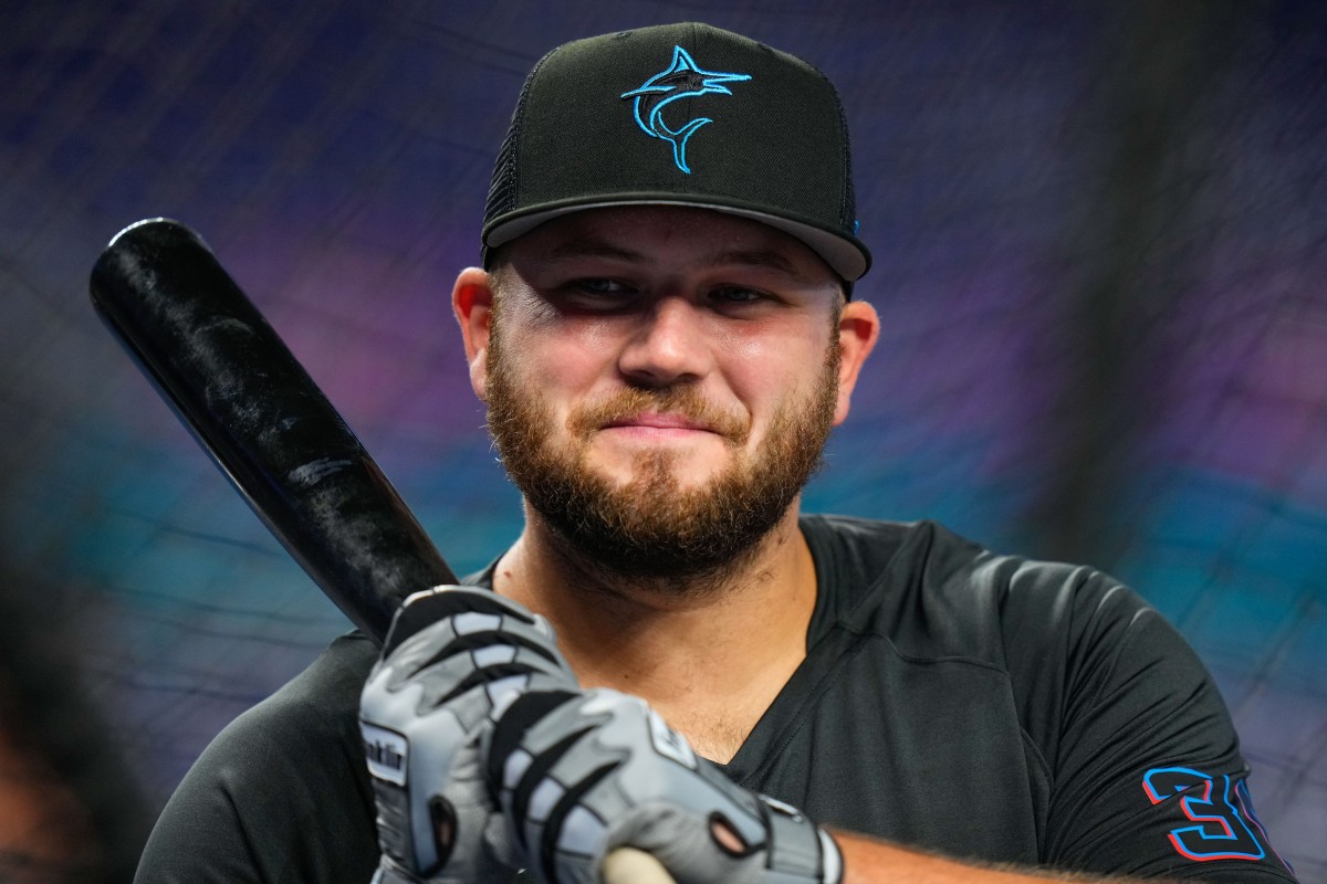 New Marlins slugger Jake Burger grew up playing hockey with