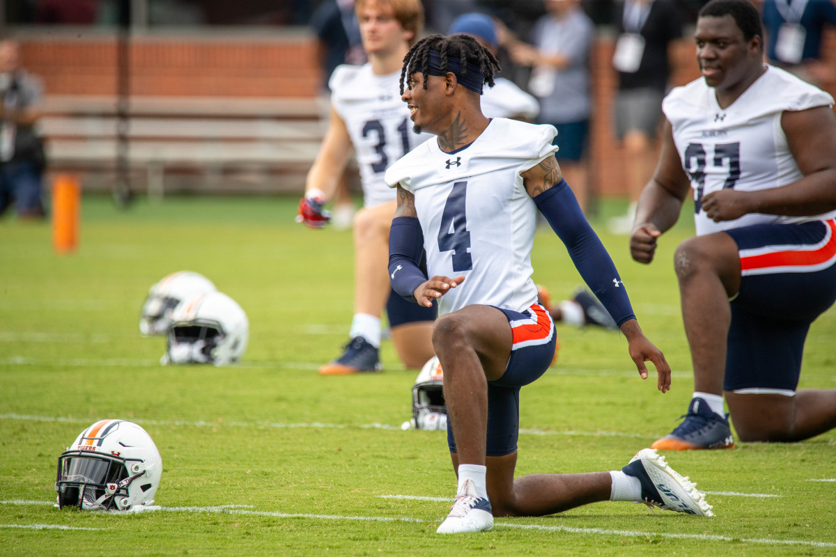 DJ James at Auburn football practice - Eric Starling/Auburn Daily