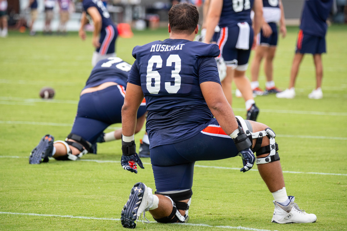 Jaden Muskrat at Auburn football practice - Eric Starling/Auburn Daily