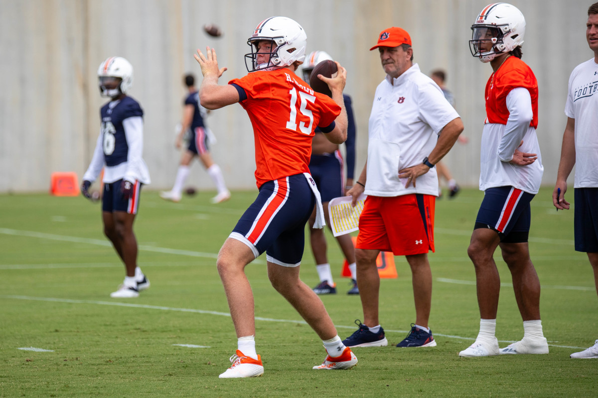 Hank Brown at Auburn football practice - Eric Starling/Auburn Daily