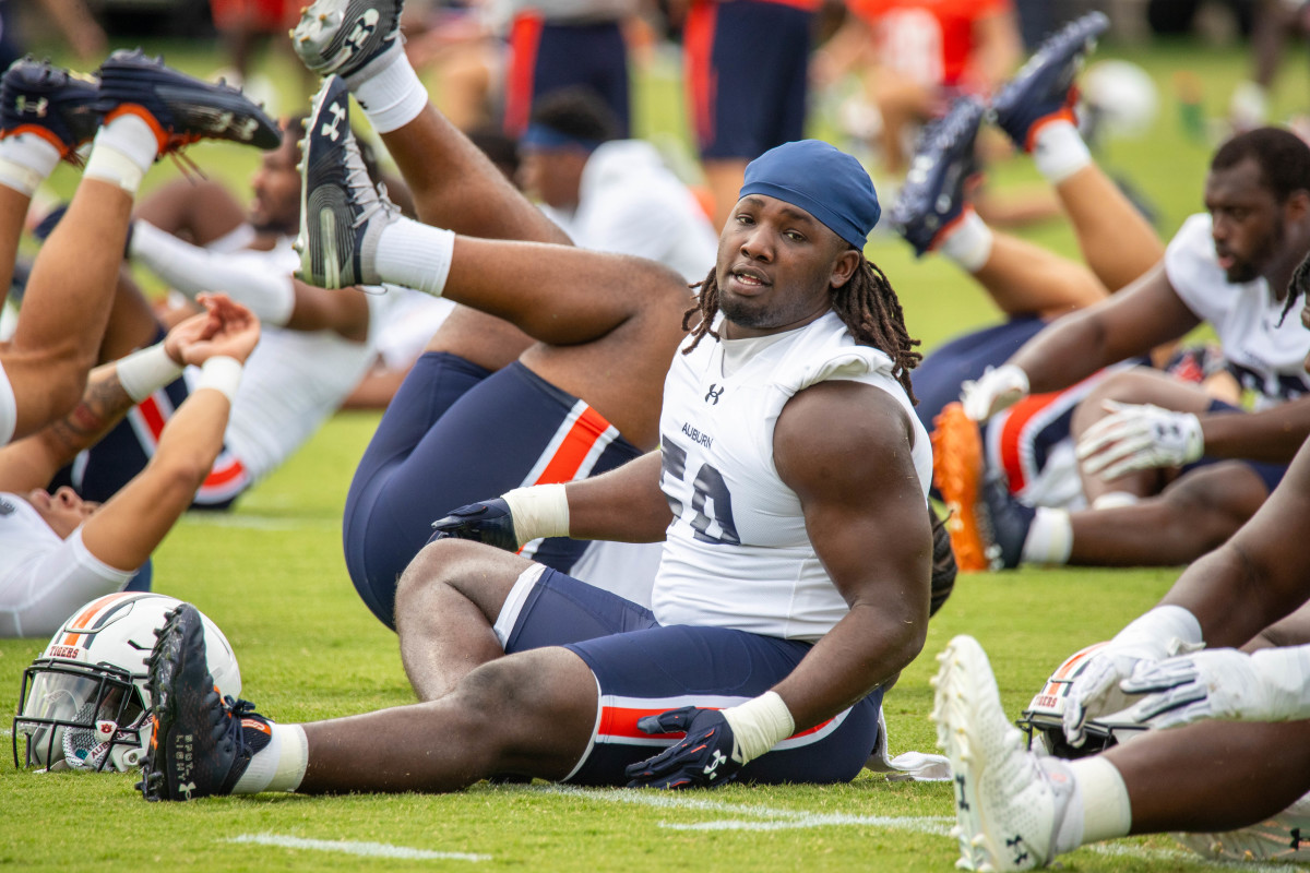 Marcus Harris at Auburn football practice