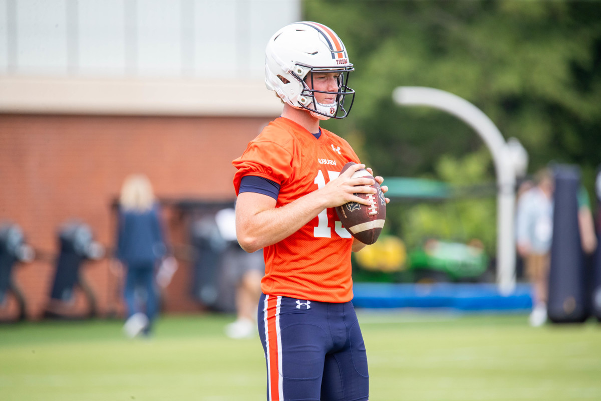 Hank Brown at Auburn football practice